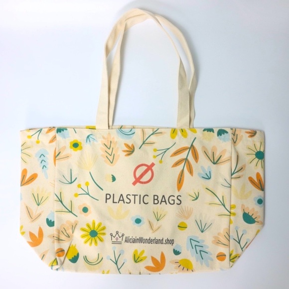Eco-Friendly CANVAS ORGANIC COTTON Tote Bag, Multi-Functional T… - Picture 1 of 7